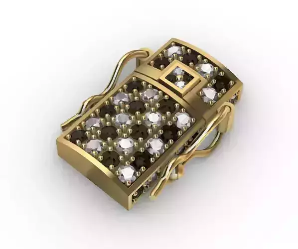 Broche de pala con gemas