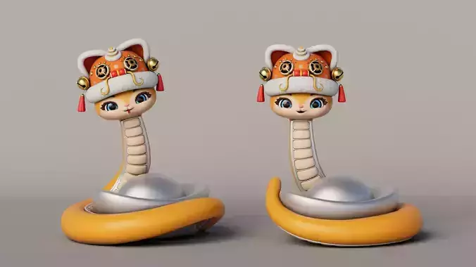 Rigged Cartoon Snake