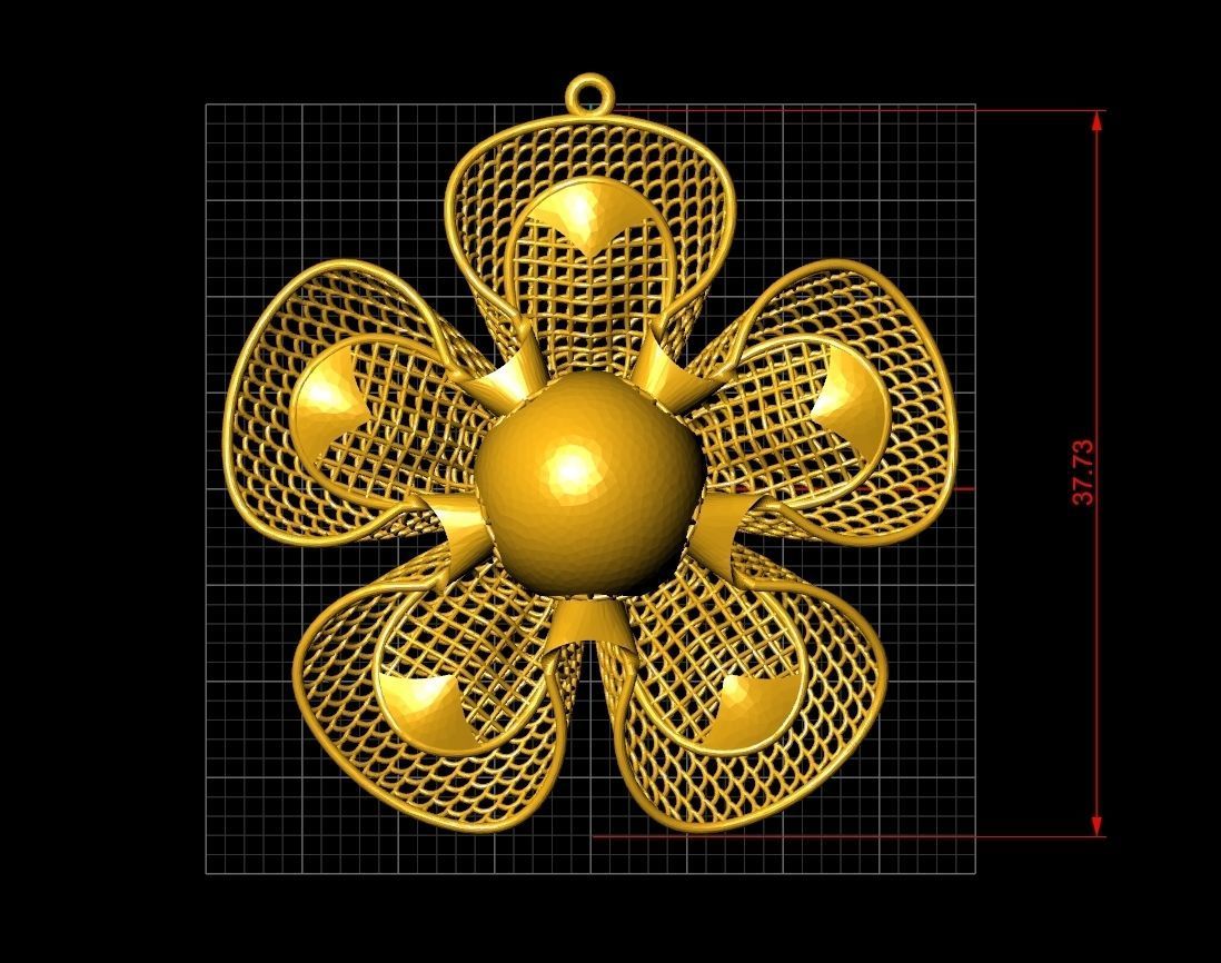 Flower Work Jewelry CodeSFT006 3D print model_1