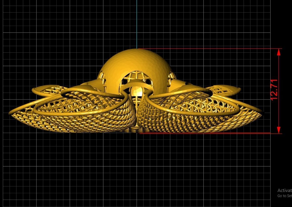 Flower Work Jewelry CodeSFT006 3D print model_3