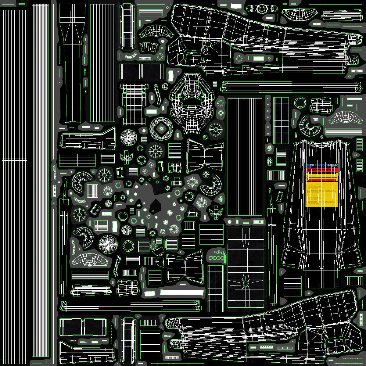 Jack Black Floor Low-poly 3D model_27