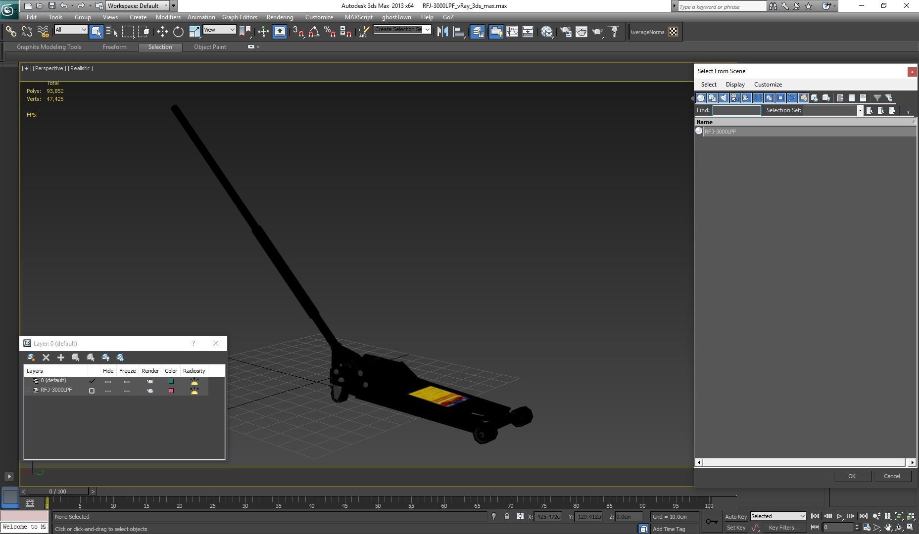 Jack Black Floor Low-poly 3D model_1