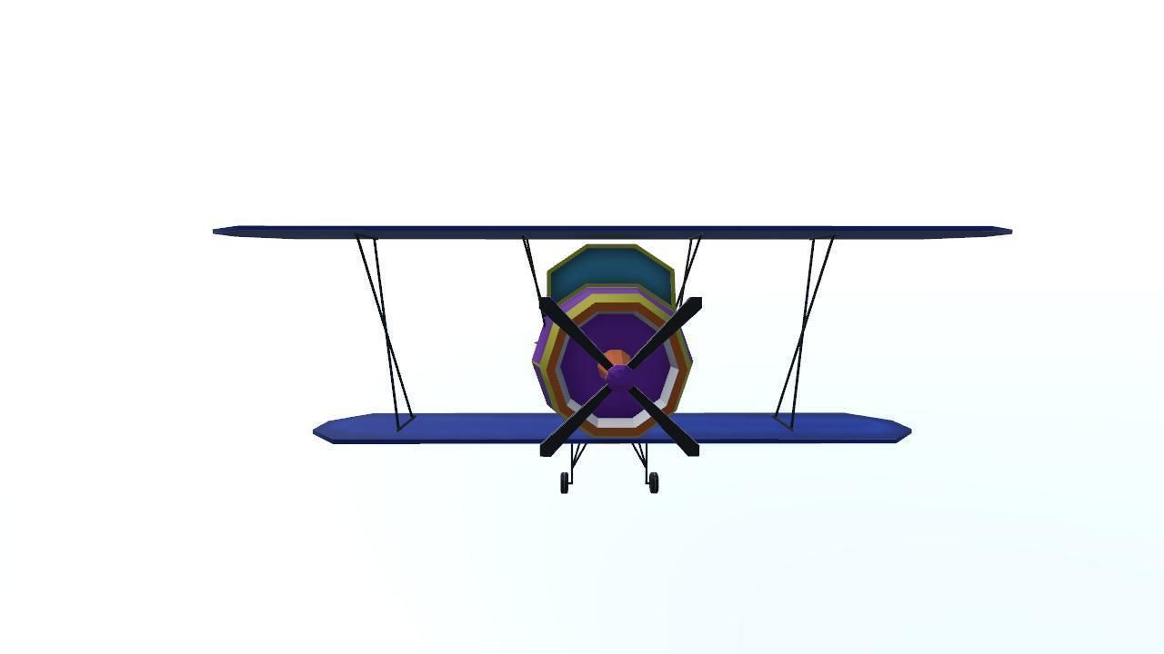 Low Poly Plane Free low-poly 3D model_3