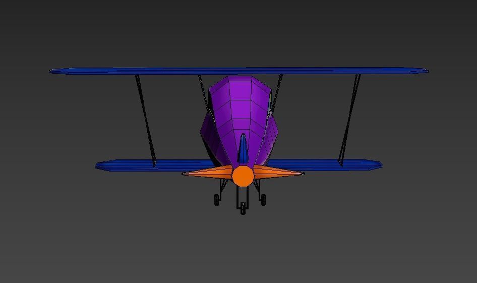 Low Poly Plane Free low-poly 3D model_26