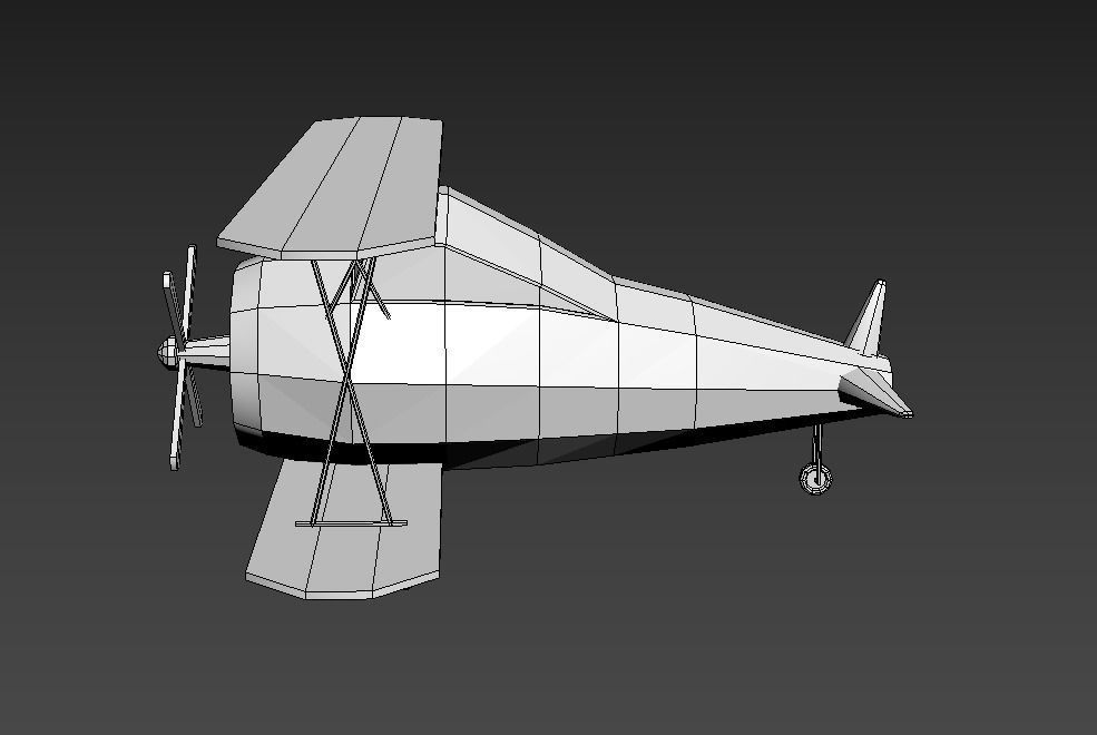 Low Poly Plane Free low-poly 3D model_16