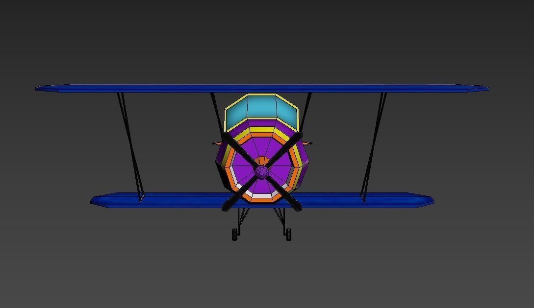 Low Poly Plane Free low-poly 3D model_13