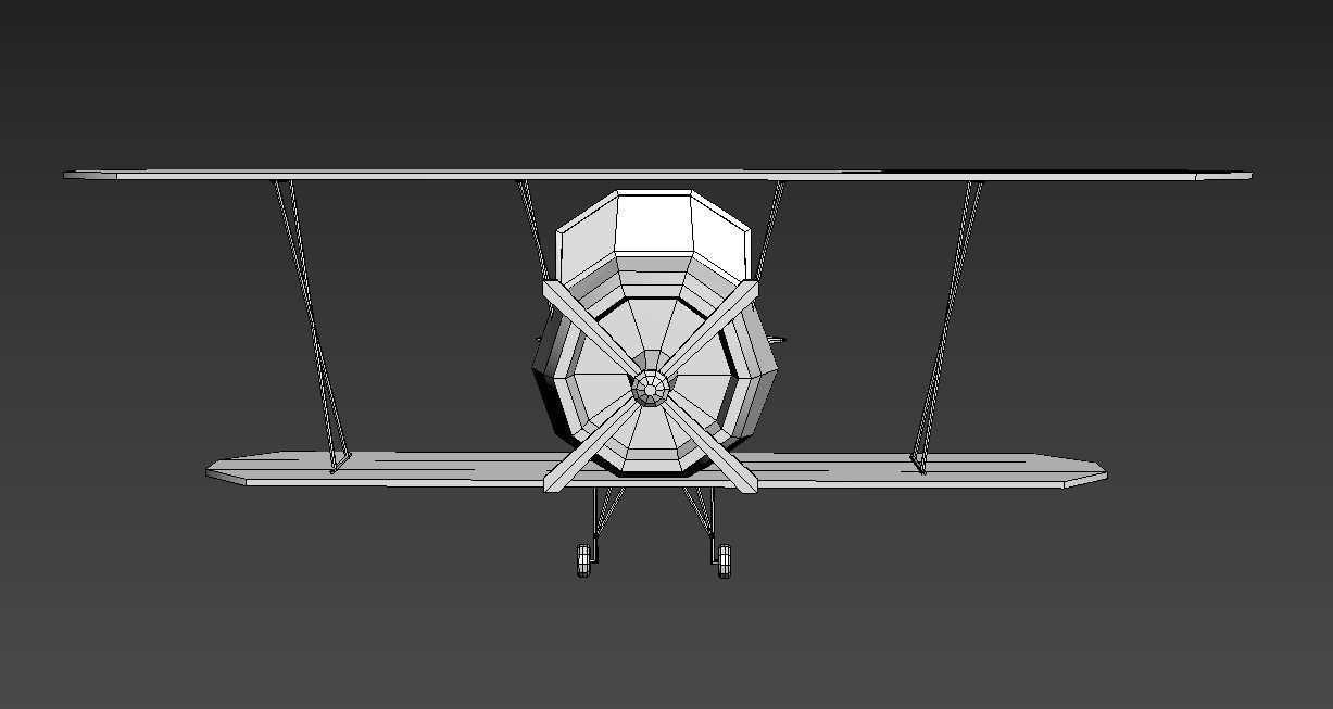 Low Poly Plane Free low-poly 3D model_22