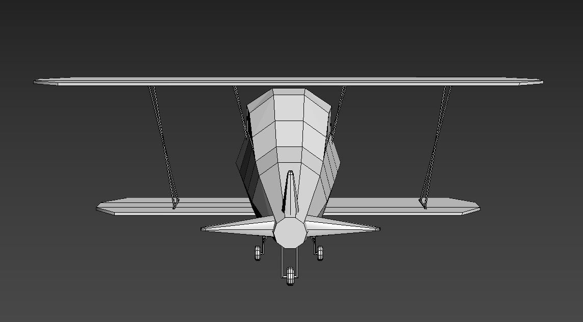 Low Poly Plane Free low-poly 3D model_18