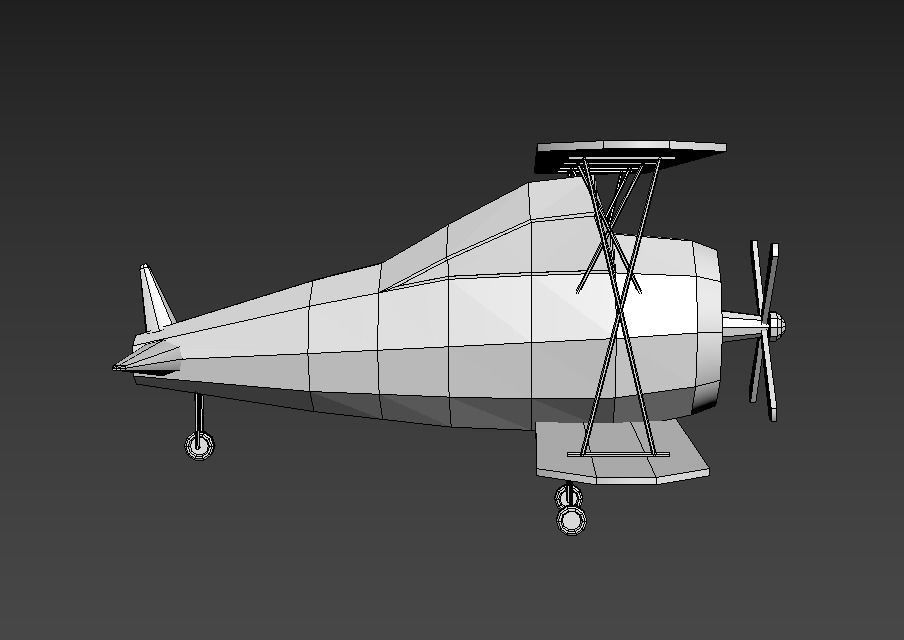 Low Poly Plane Free low-poly 3D model_20