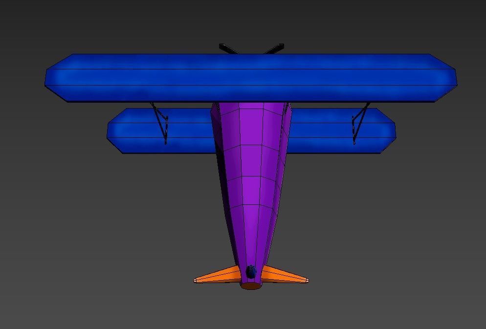 Low Poly Plane Free low-poly 3D model_30