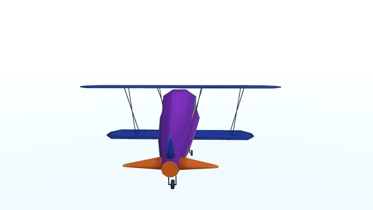 Low Poly Plane Free low-poly 3D model_7