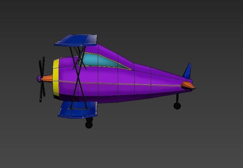 Low Poly Plane Free low-poly 3D model_24