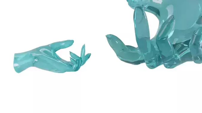 Hand shaped Bowl 3D model