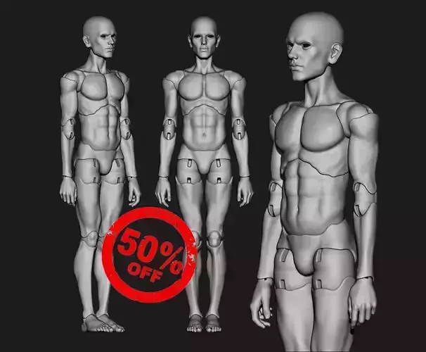 Nestor - 3D model boy bjd doll Female articulated dollooak 3D print model