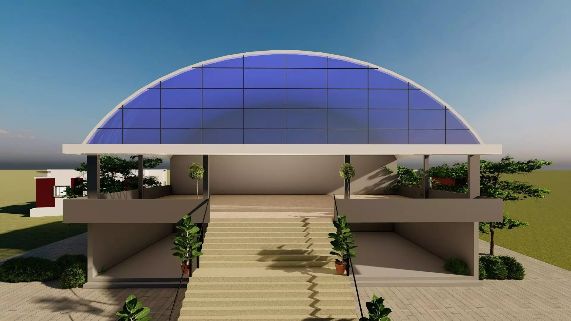 indian marriage hall 3D model_0