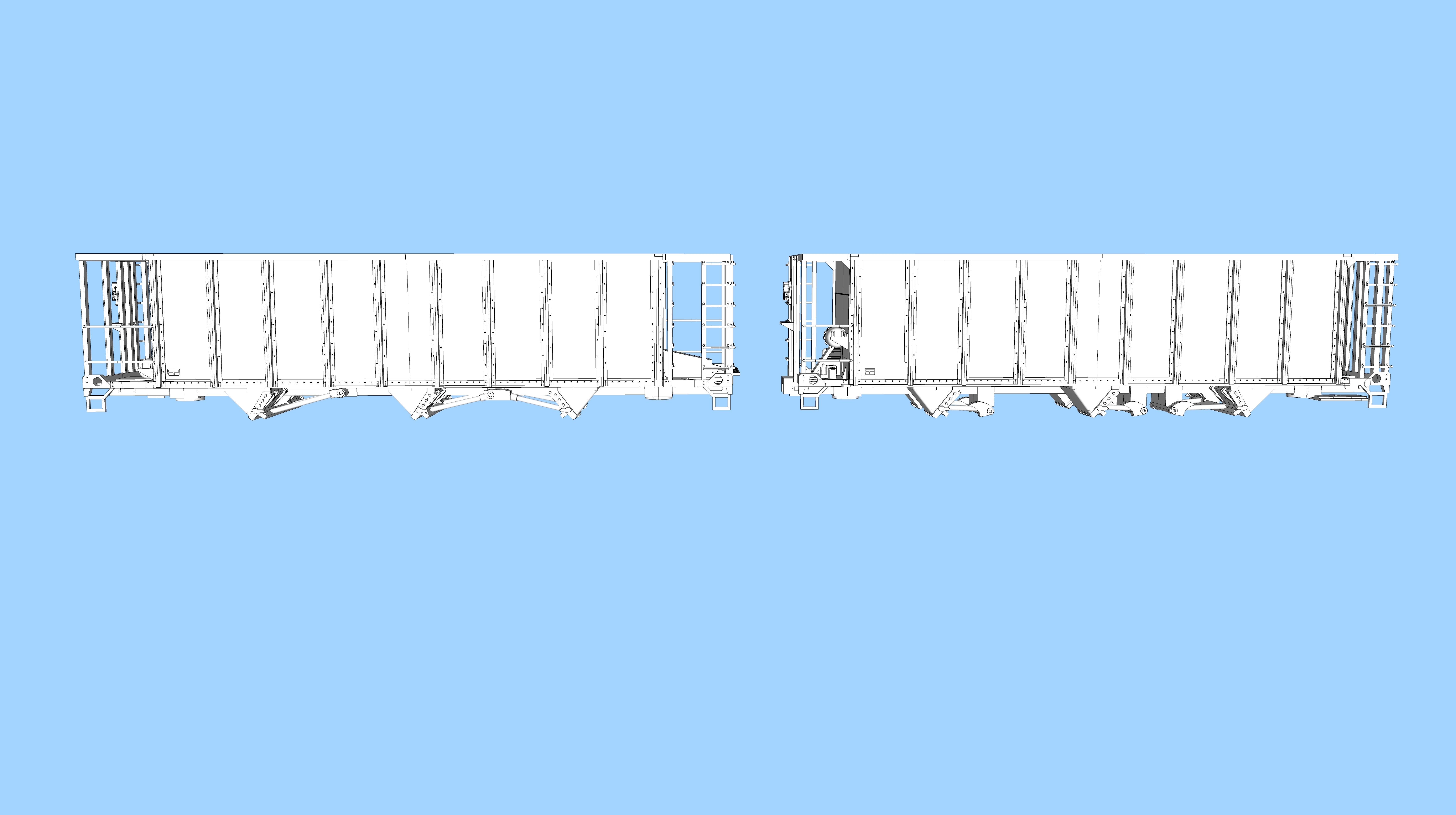 CSX Open Hopper Rebuilds HO 3D print model_5