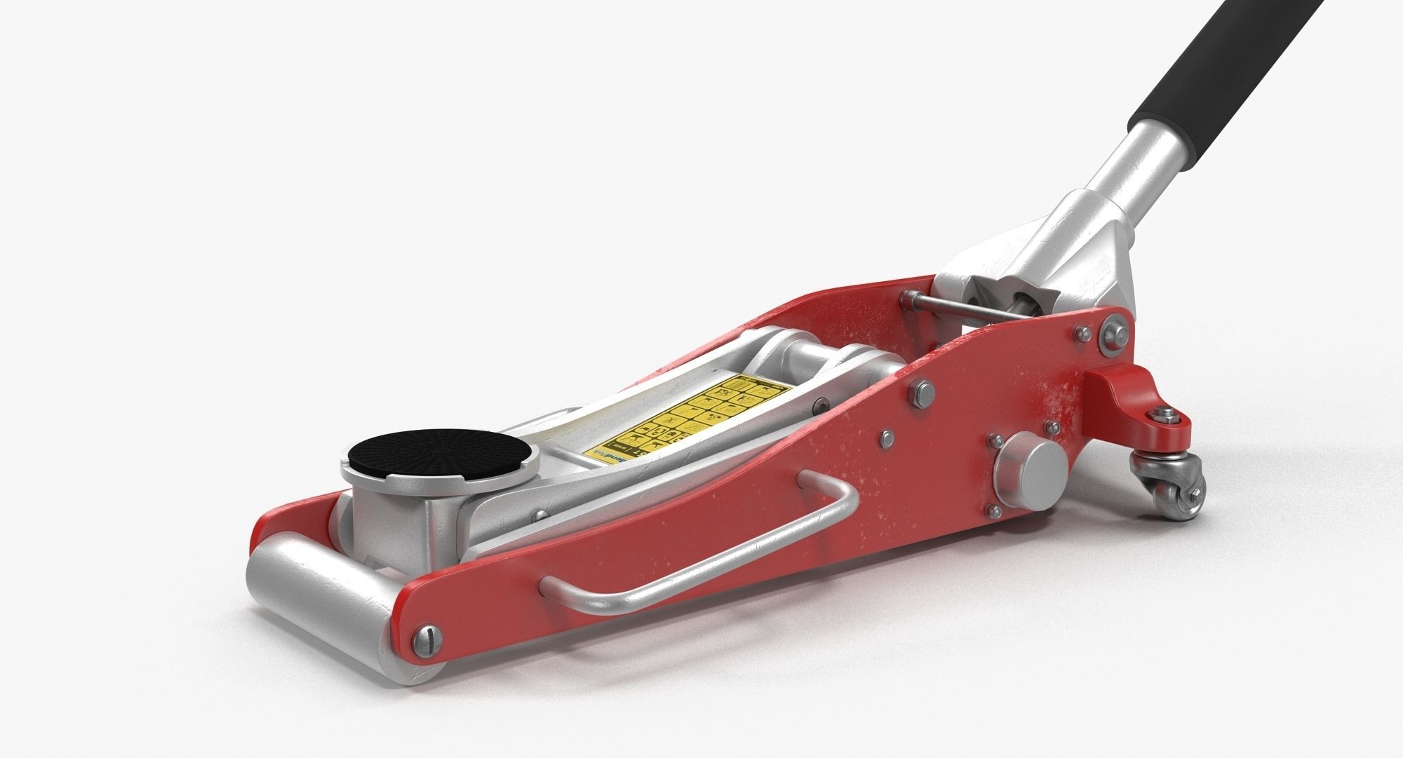 Car Jack Red Floor Low-poly 3D model_8