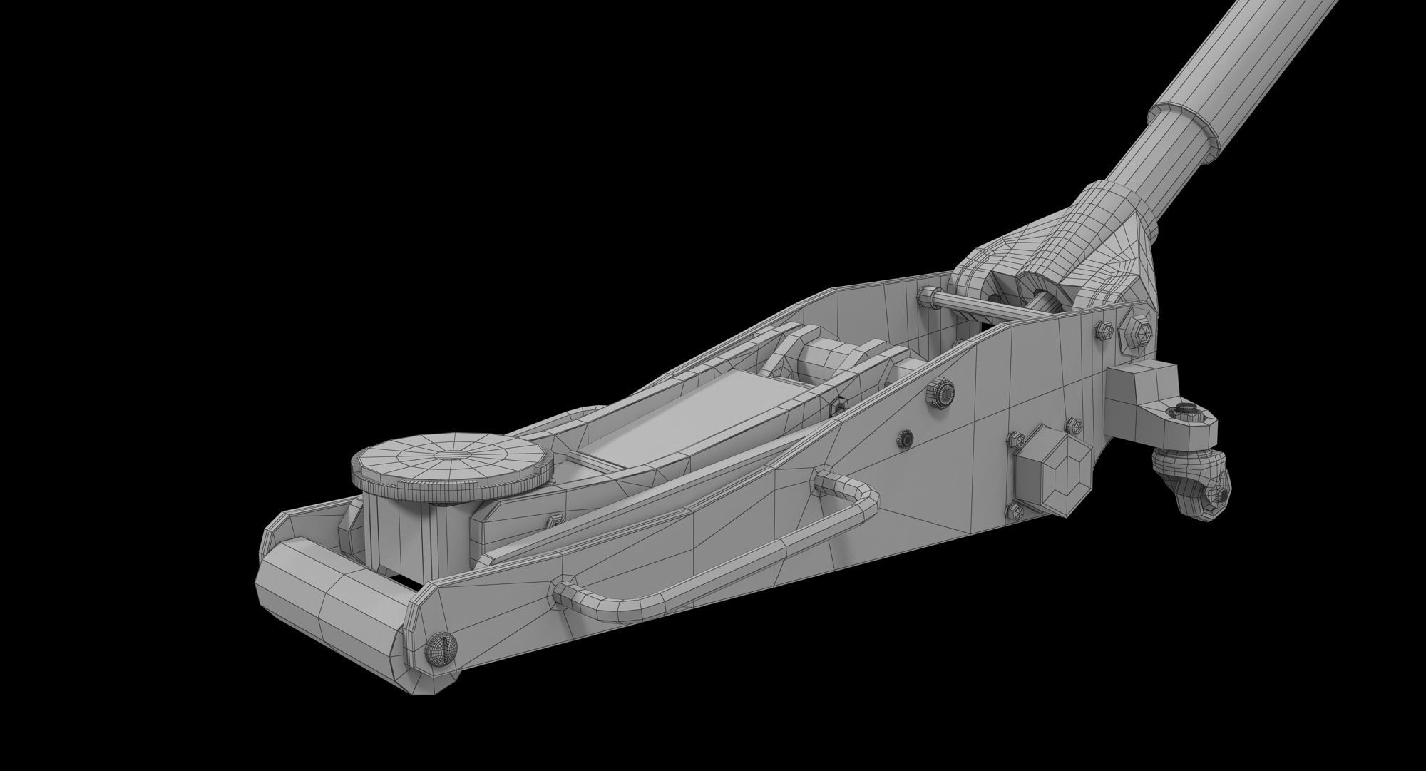 Car Jack Red Floor Low-poly 3D model_20