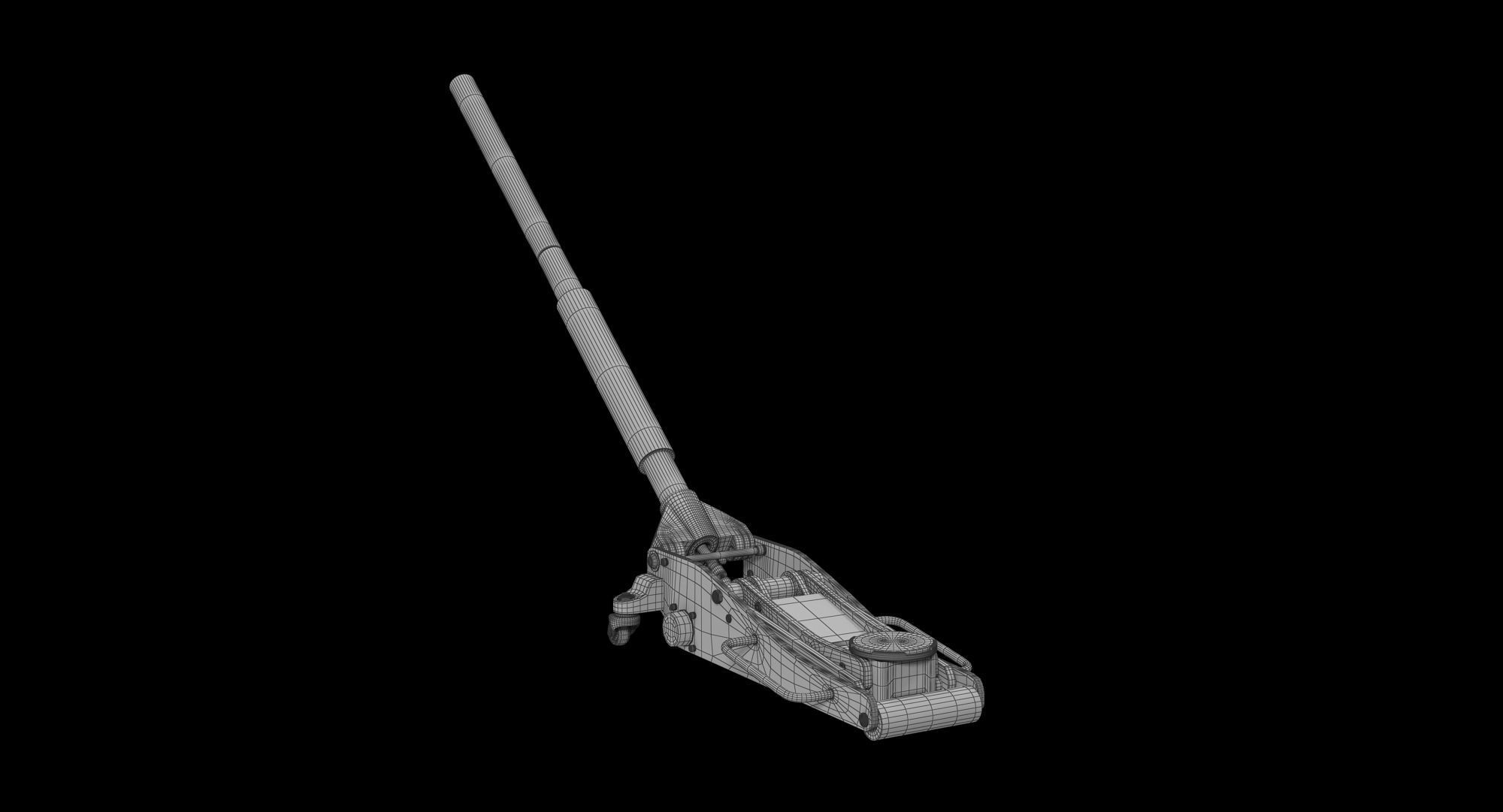 Car Jack Red Floor Low-poly 3D model_13