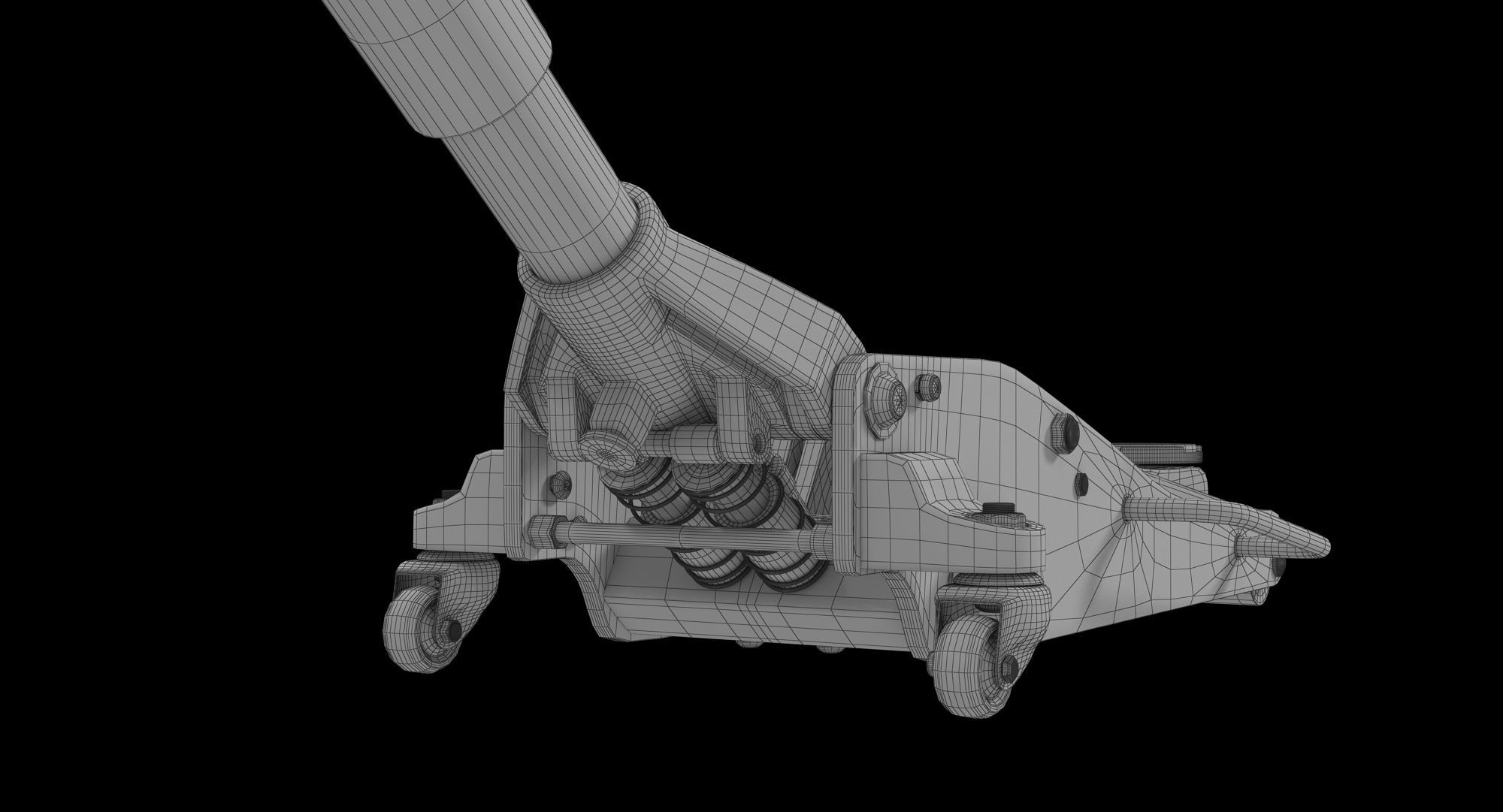 Car Jack Red Floor Low-poly 3D model_23