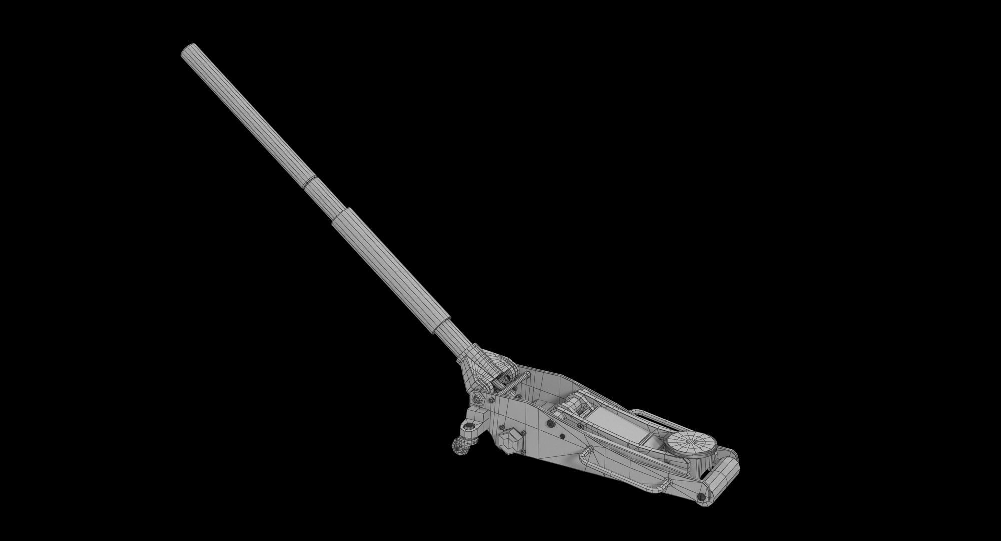 Car Jack Red Floor Low-poly 3D model_10