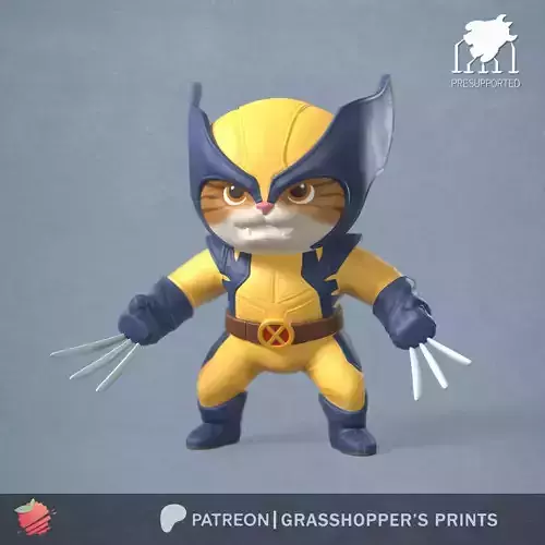 Catverine aka Wolverine Cat 3D print model