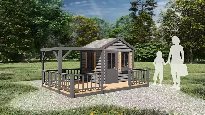 3D model of a childrens playhouse