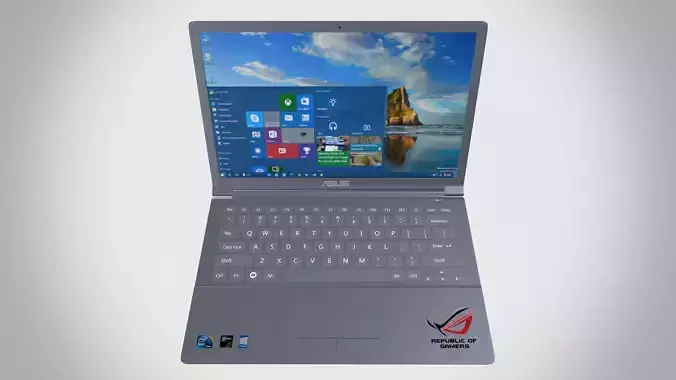 Asus Laptop Notebook Low-poly 3D model