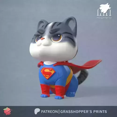 Supercat aka Superman cat 3D print model