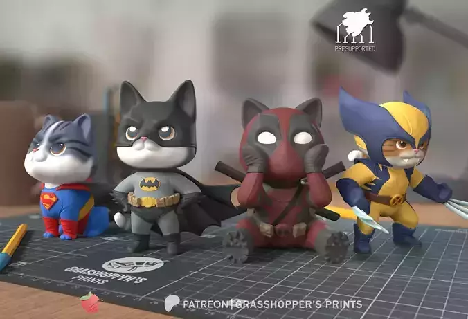 Heroes Cats 3D Model Collection