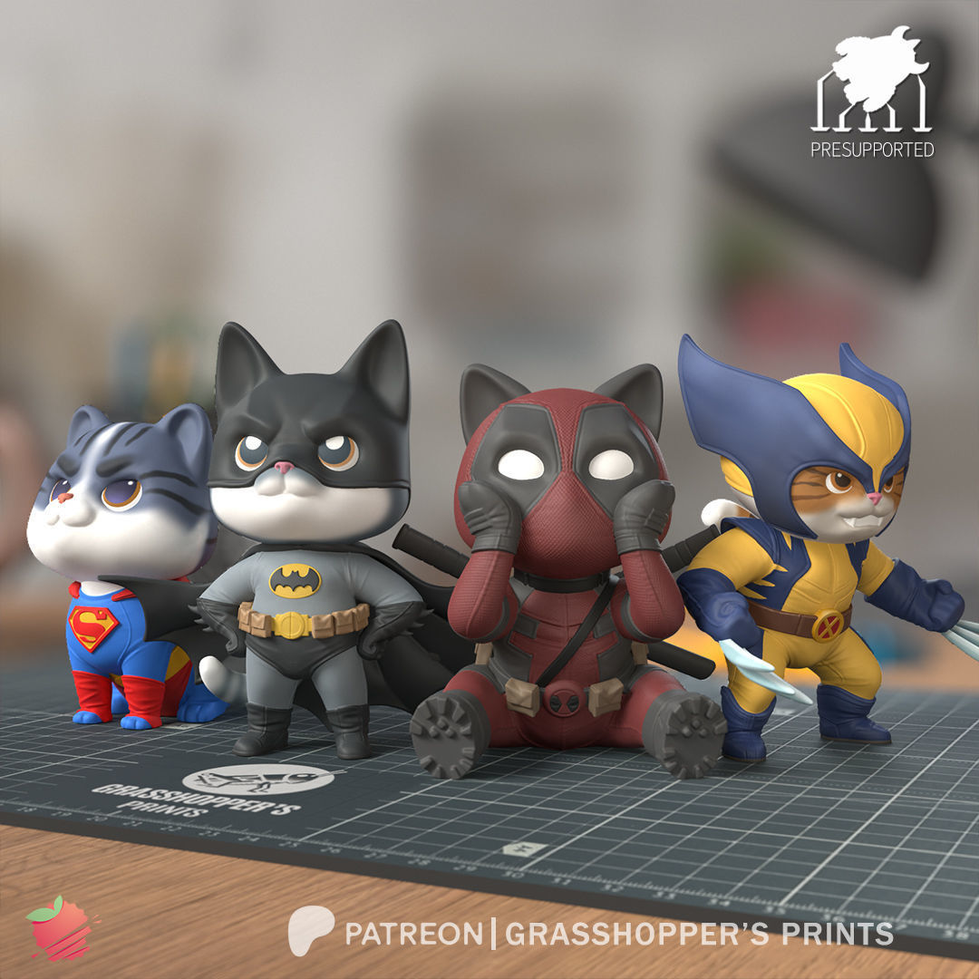 Heroes Cats 3D Model Collection_10