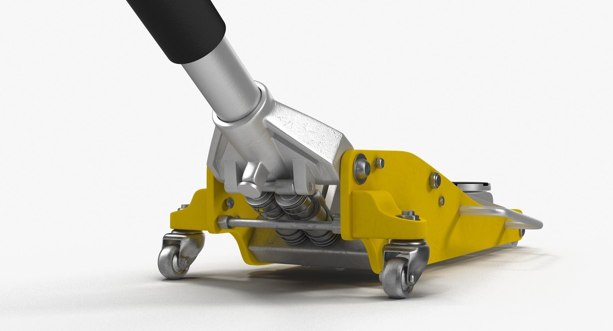 Car Jack Yellow Floor Low-poly 3D model_9