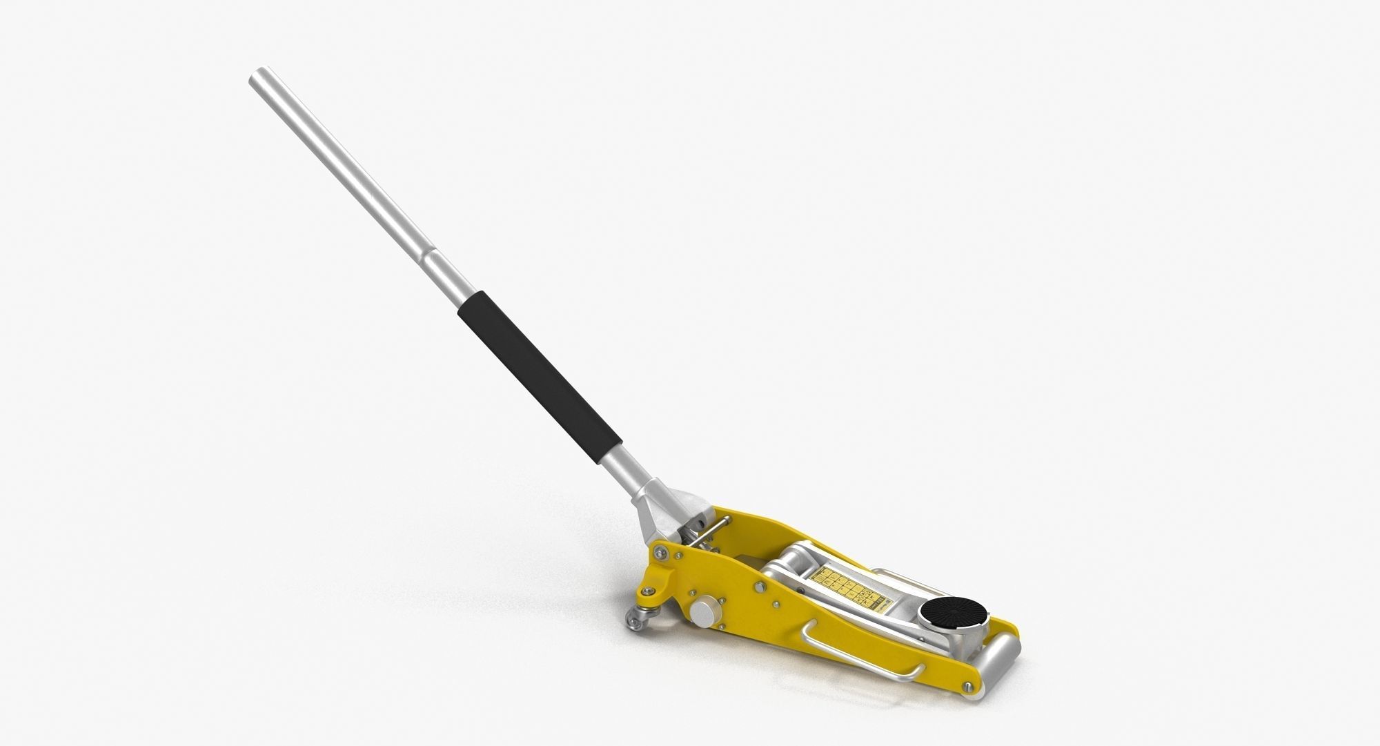 Car Jack Yellow Floor Low-poly 3D model_1