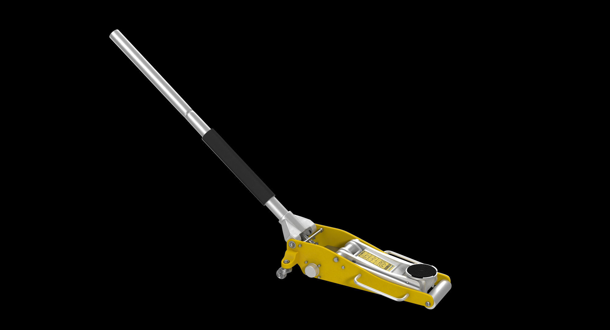 Car Jack Yellow Floor Low-poly 3D model_3