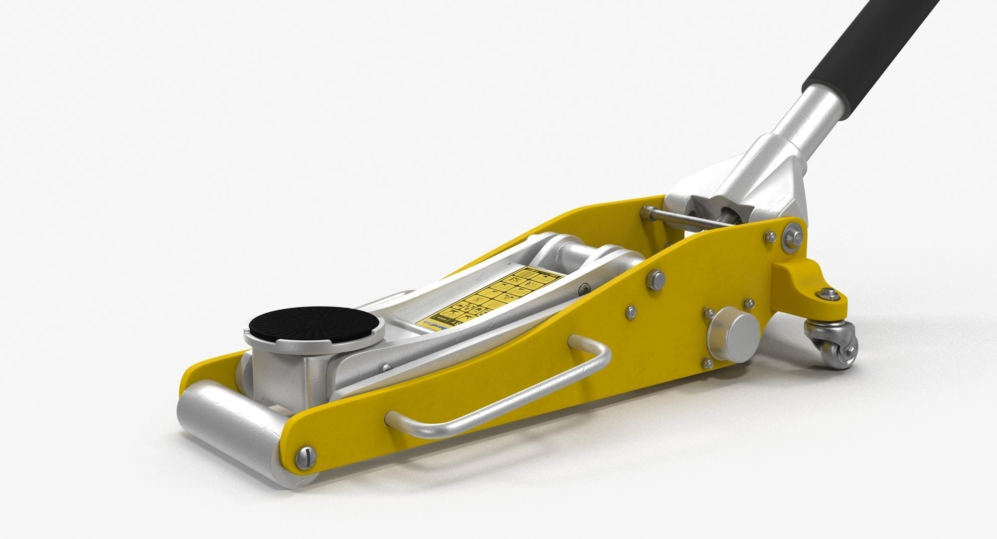 Car Jack Yellow Floor Low-poly 3D model_8
