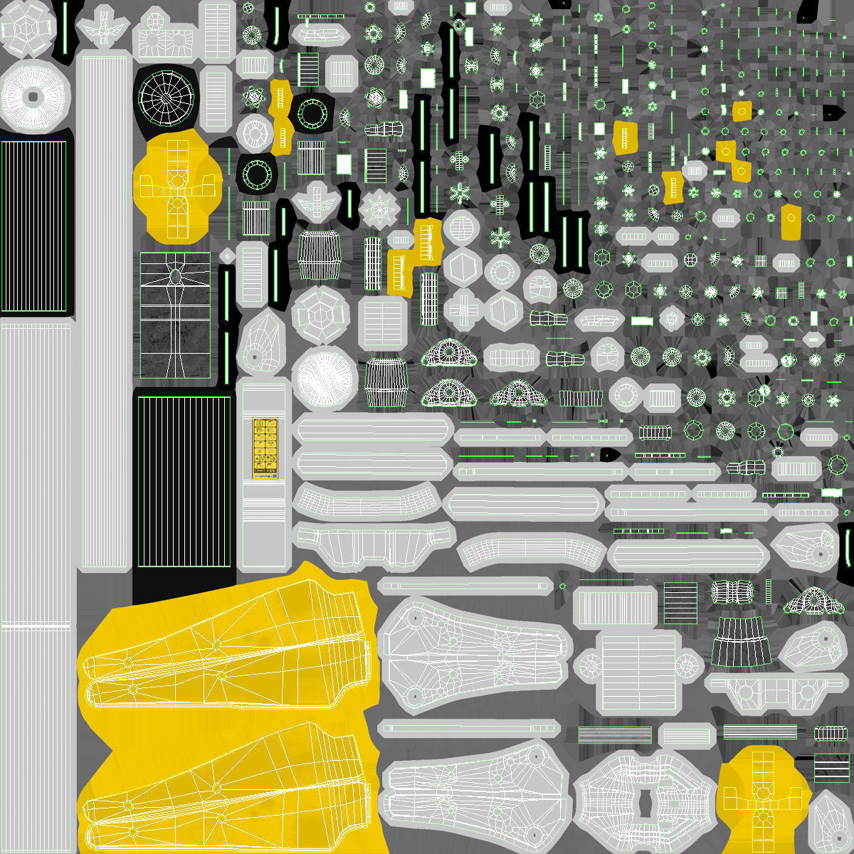 Car Jack Yellow Floor Low-poly 3D model_26