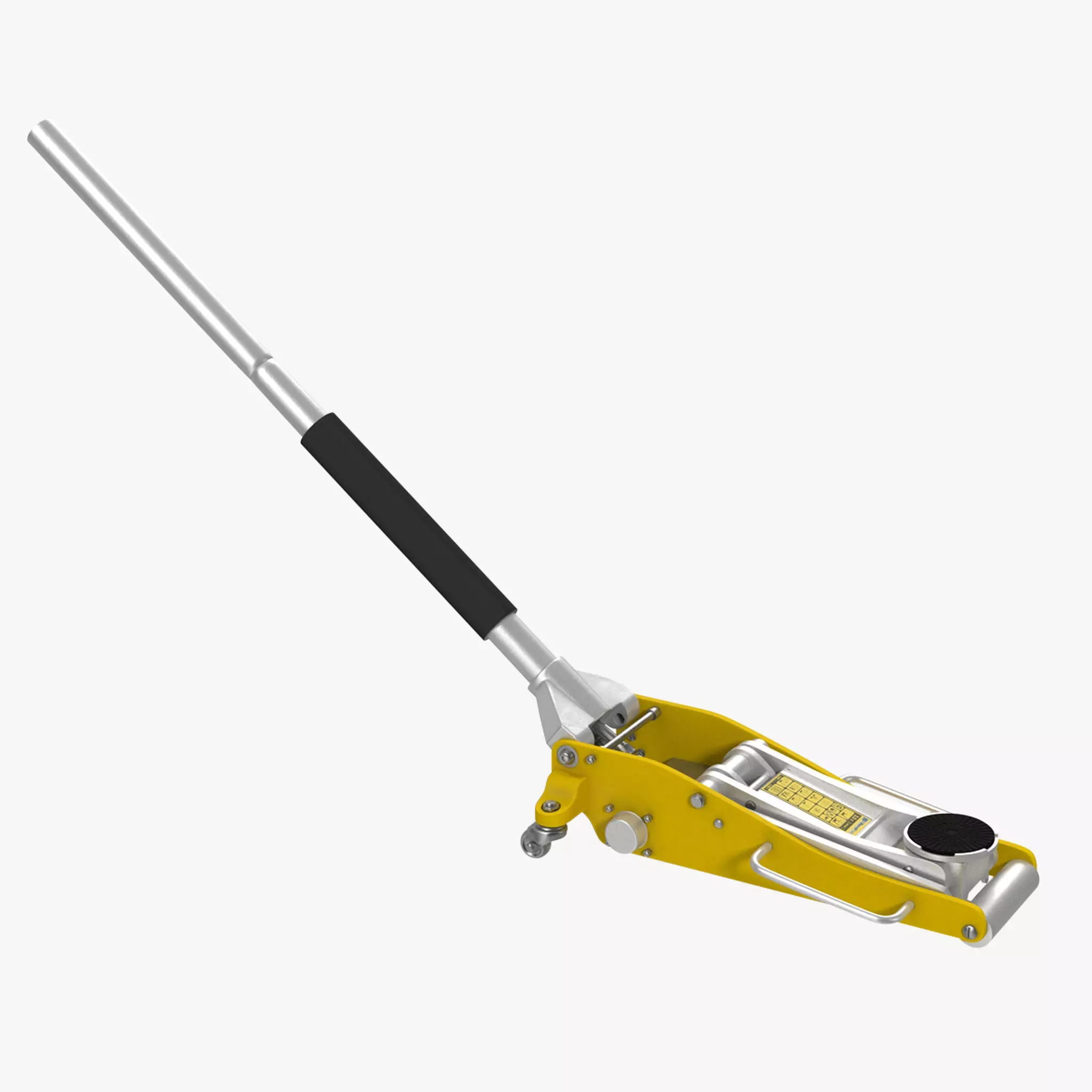 Car Jack Yellow Floor Low-poly 3D model_0
