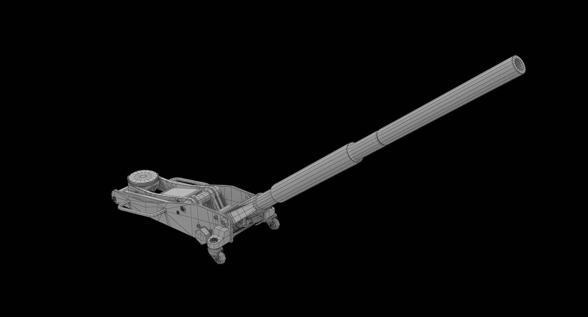 Car Jack Yellow Floor Low-poly 3D model_18