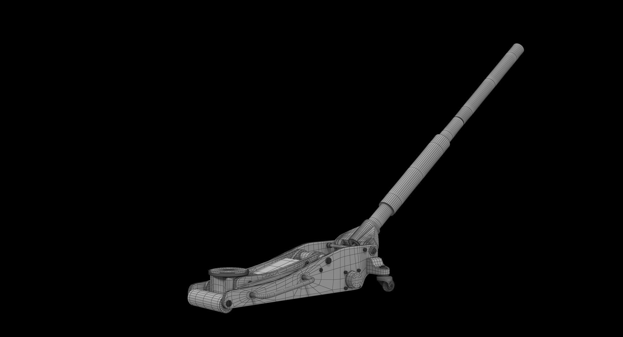 Car Jack Yellow Floor Low-poly 3D model_17