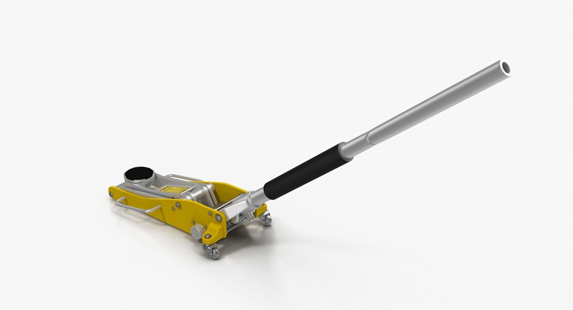 Car Jack Yellow Floor Low-poly 3D model_7