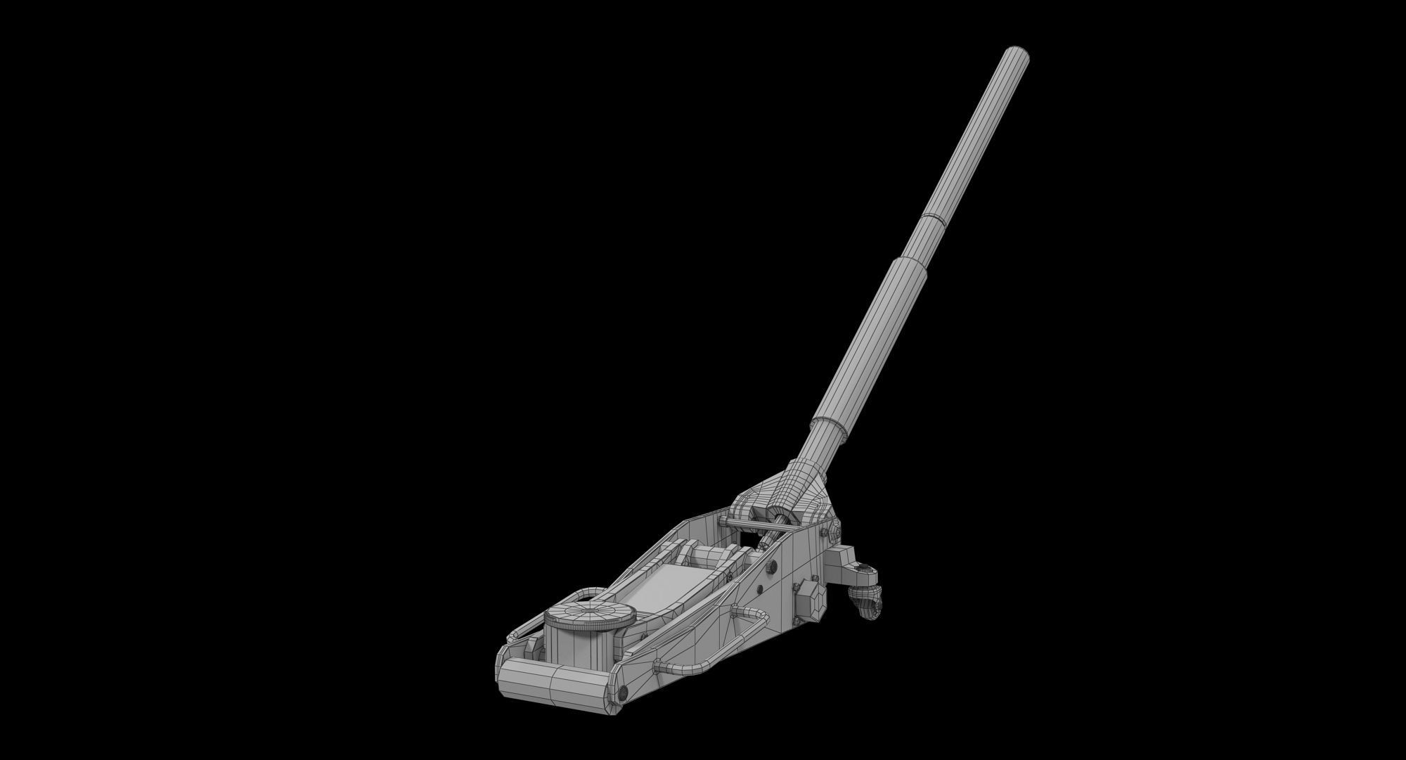 Car Jack Yellow Floor Low-poly 3D model_14