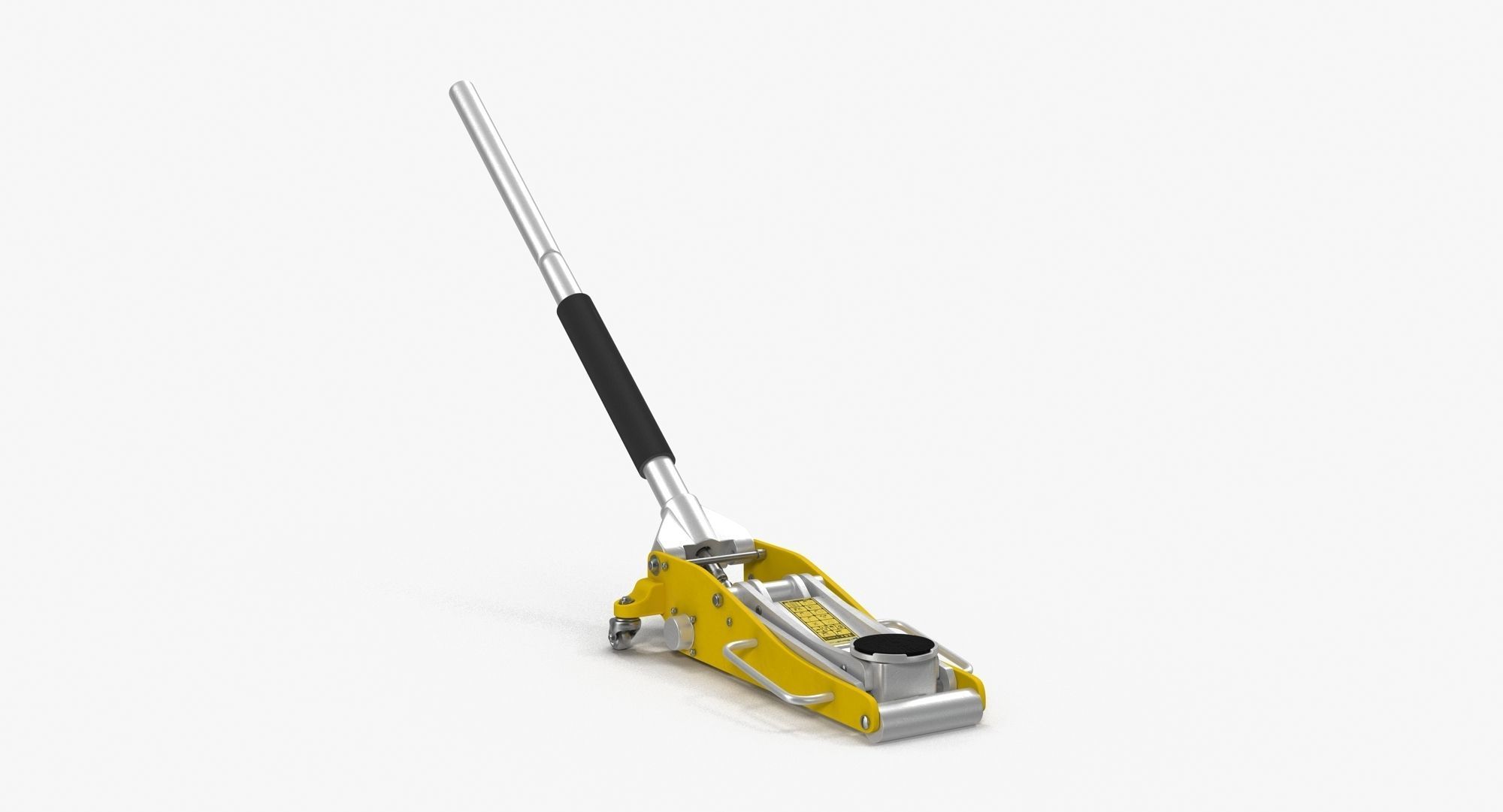 Car Jack Yellow Floor Low-poly 3D model_4