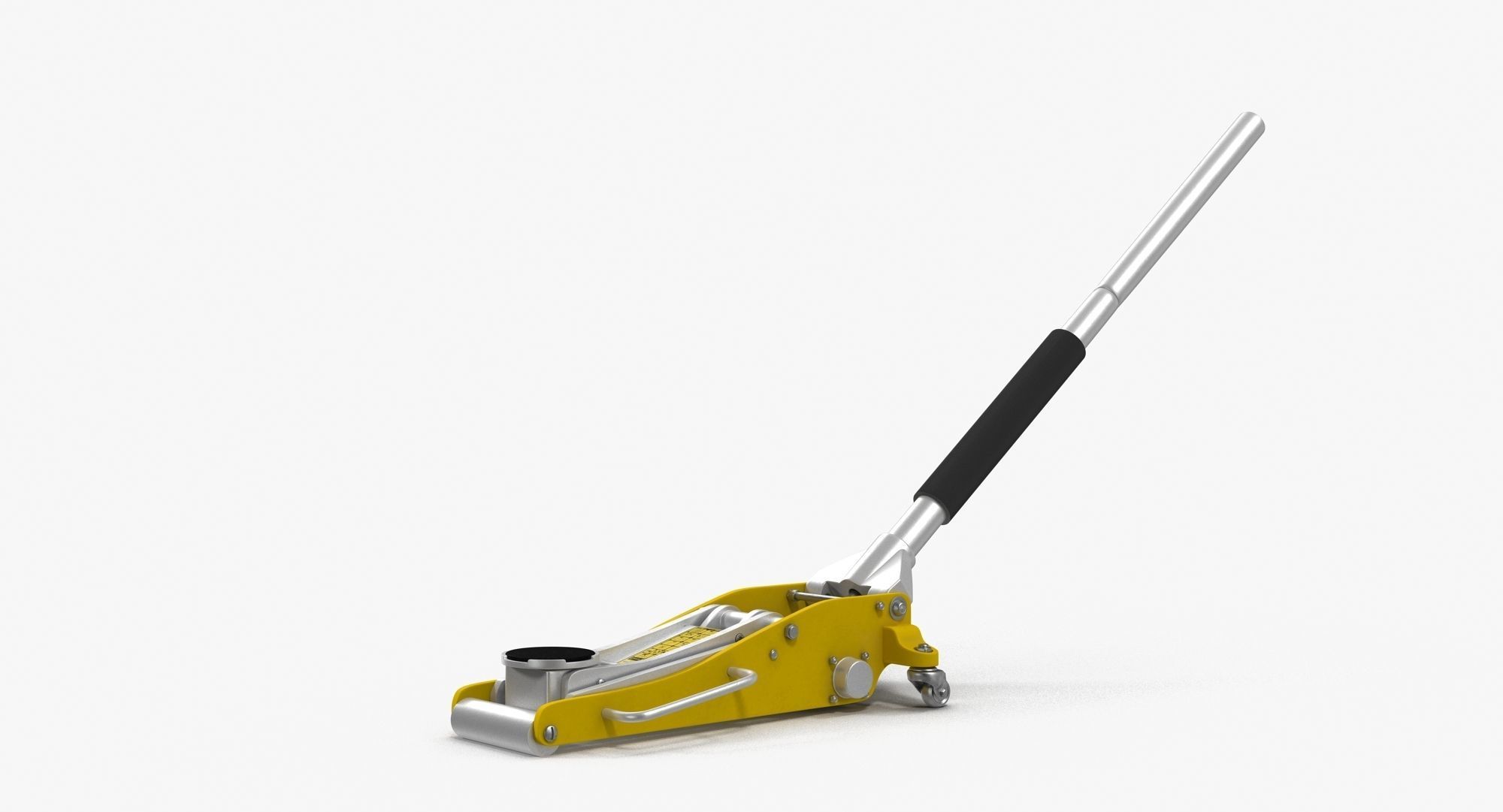 Car Jack Yellow Floor Low-poly 3D model_6