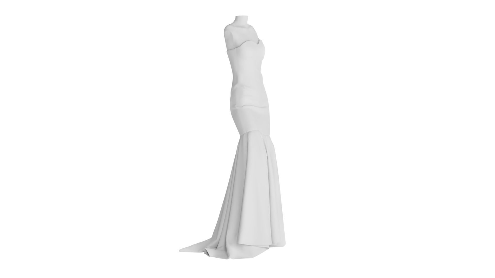 Sequin Dress Mannequin 3D model_4