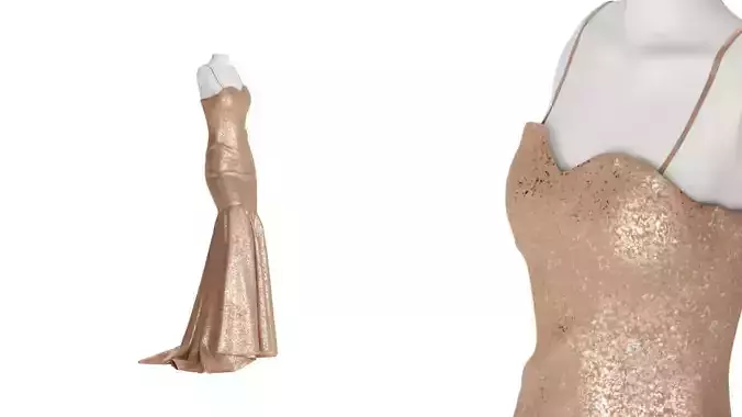 Sequin Dress Mannequin 3D model