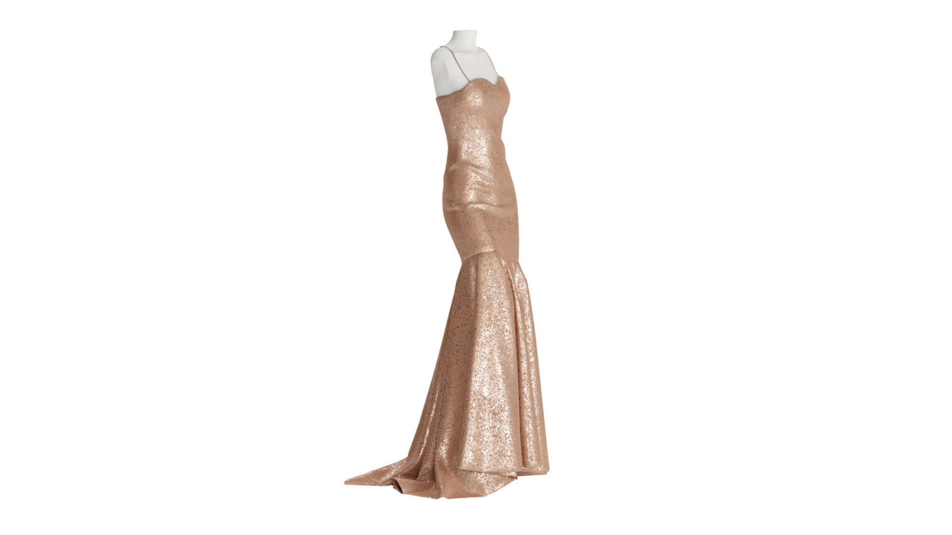 Sequin Dress Mannequin 3D model_2