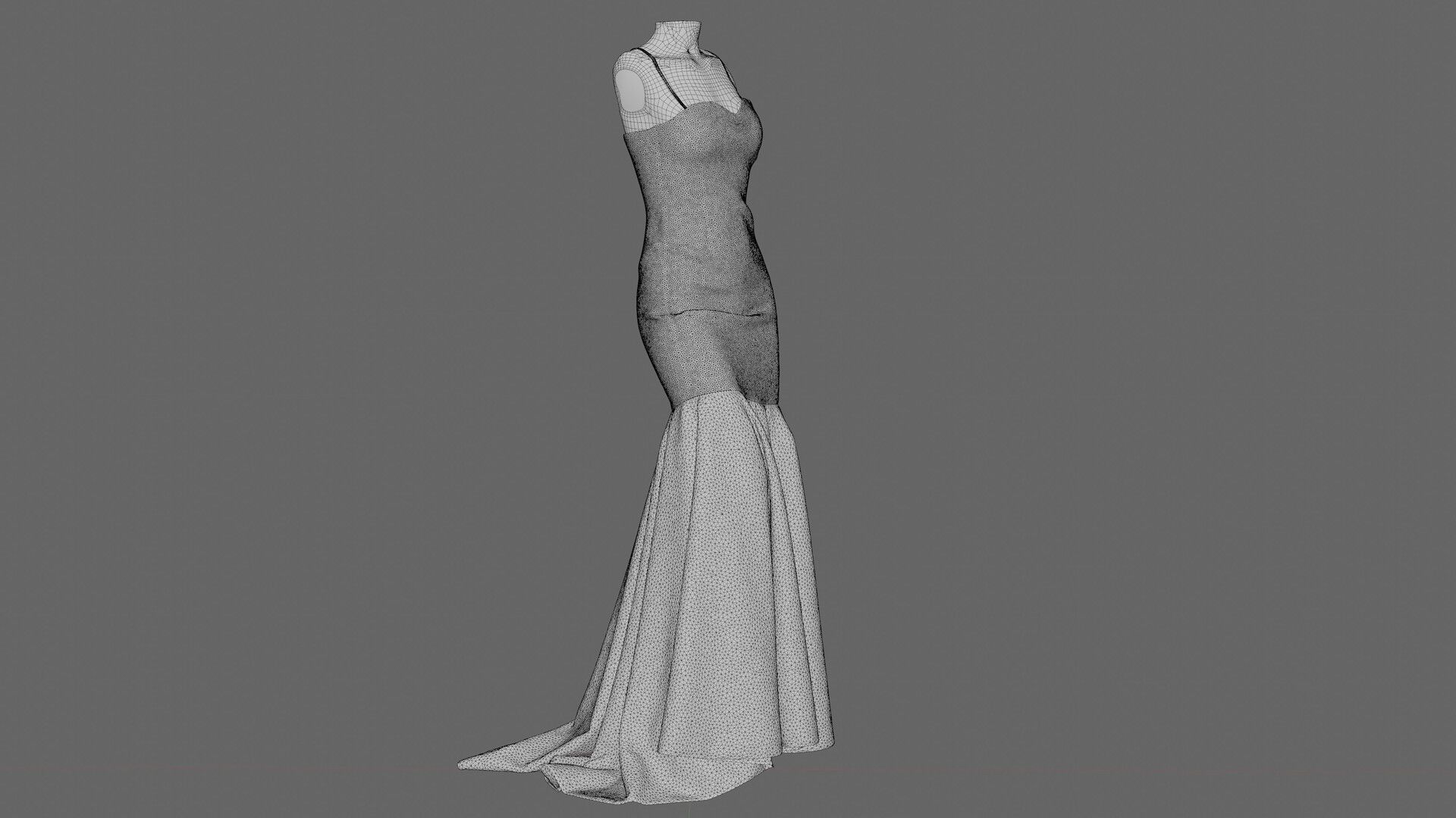 Sequin Dress Mannequin 3D model_5