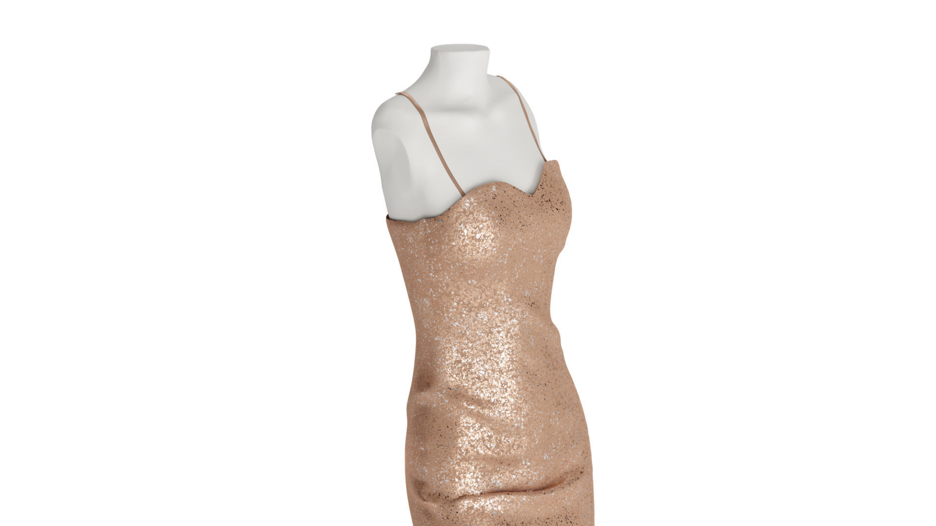 Sequin Dress Mannequin 3D model_1
