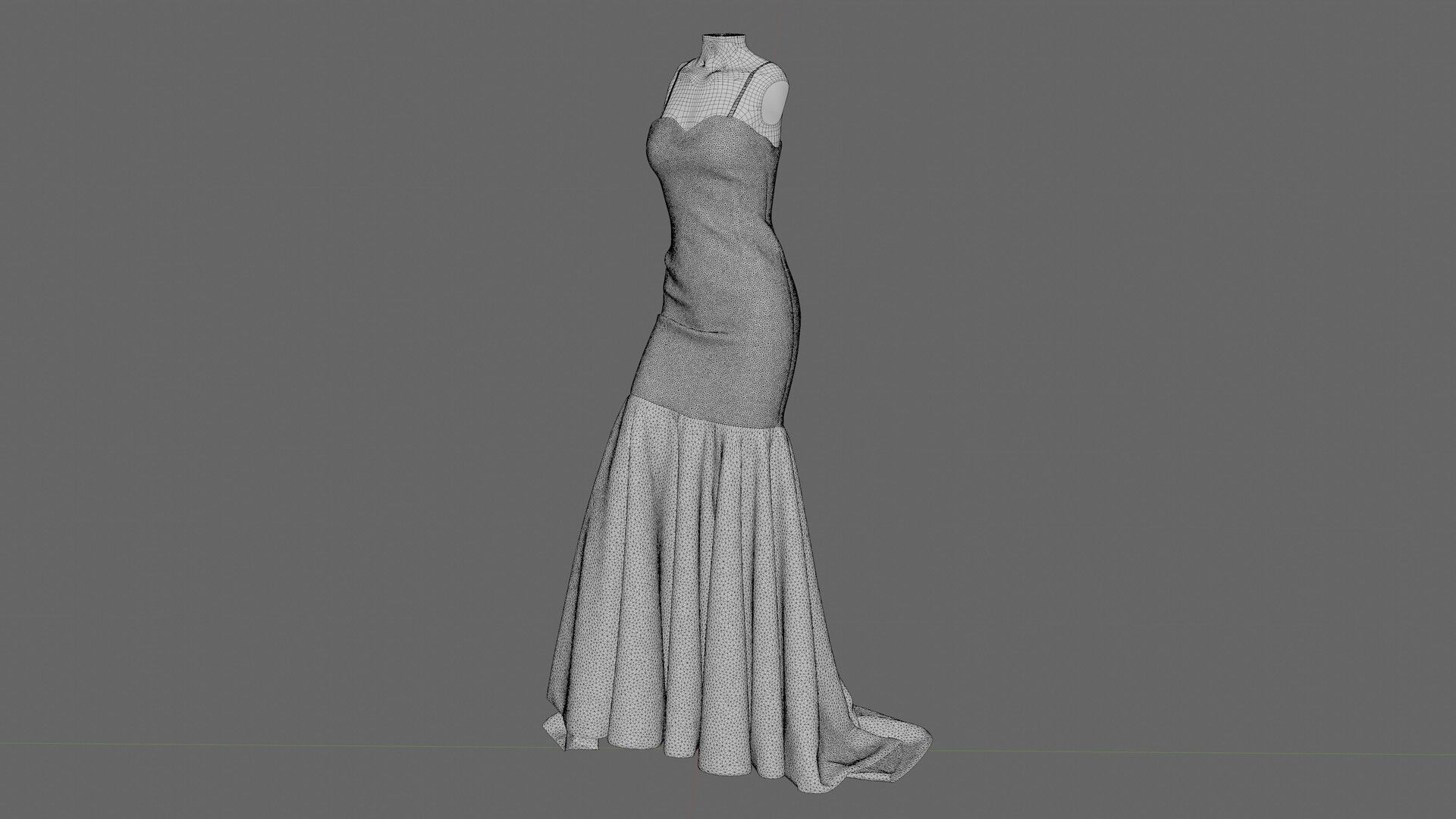 Sequin Dress Mannequin 3D model_6