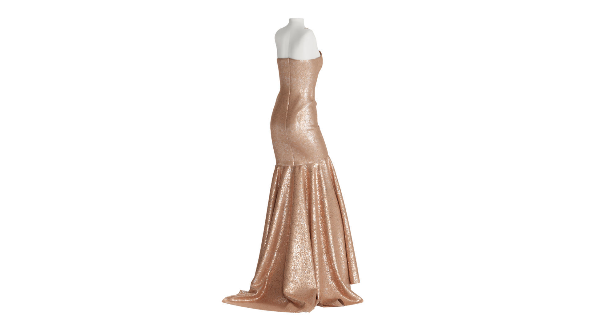 Sequin Dress Mannequin 3D model_3